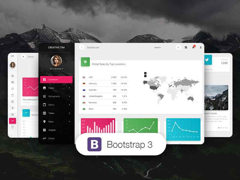 Material Dashboard Pro BS3