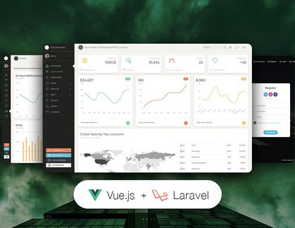 Vue Paper Dashboard PRO Laravel, the ultimate dashboard with a Laravel API-powered backend