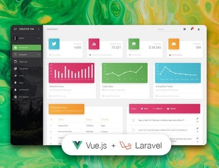 Kick start 2021 like a PRO with Vue Material Dashboard Laravel