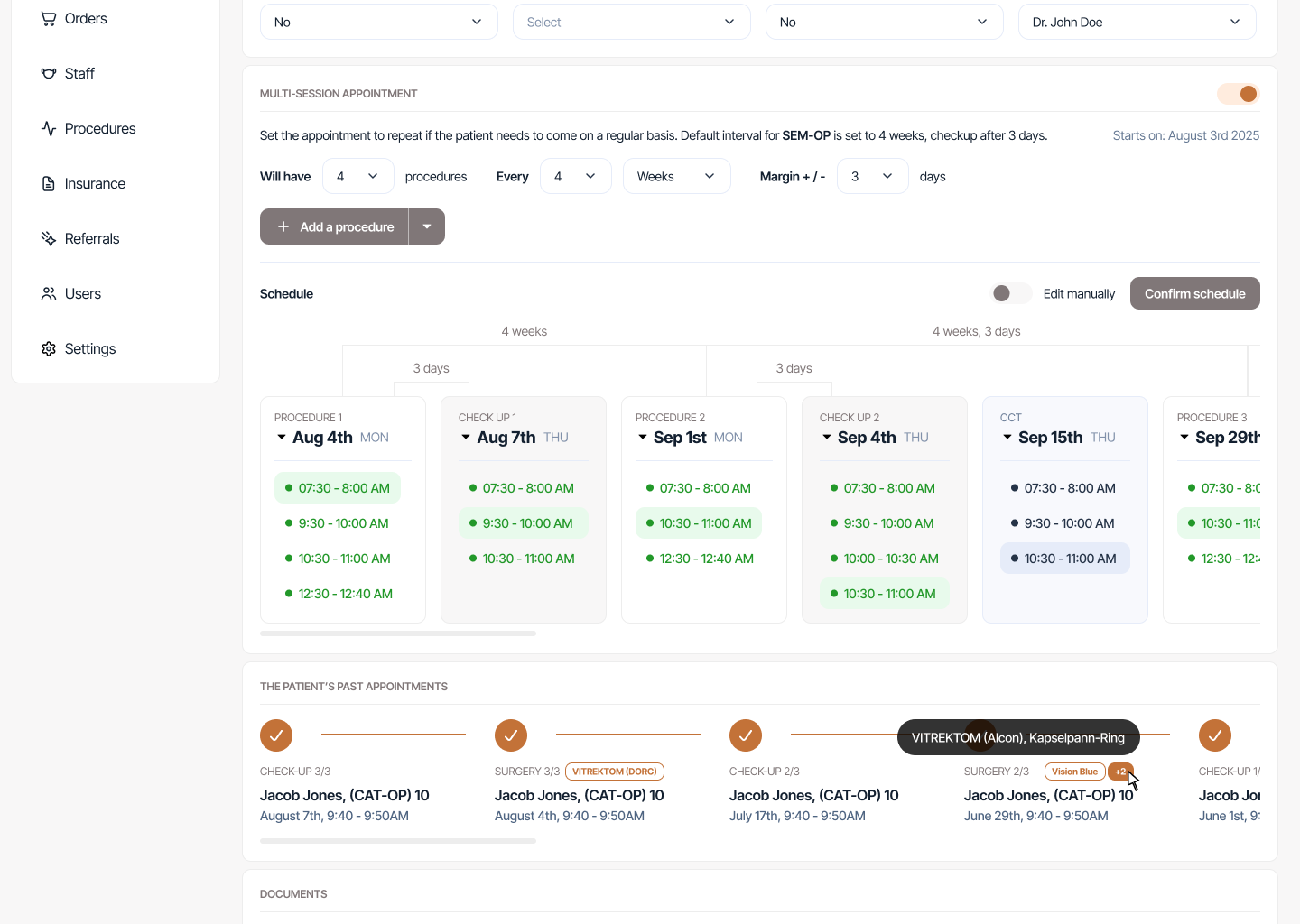 Augen ophthalmological clinic manager