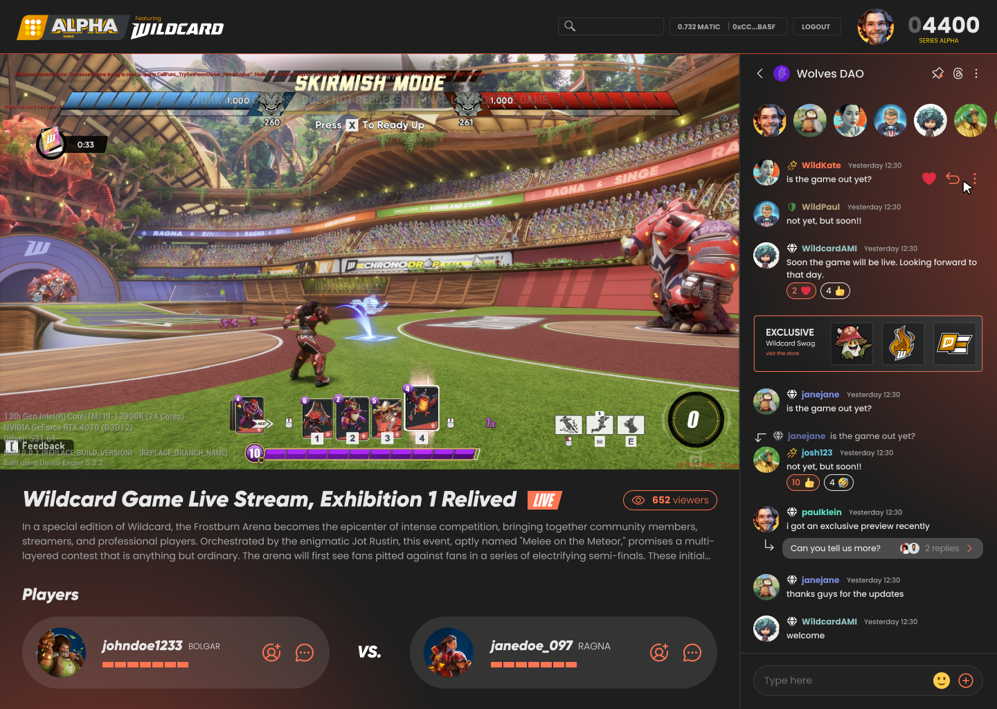 WildCard Game Livestreaming