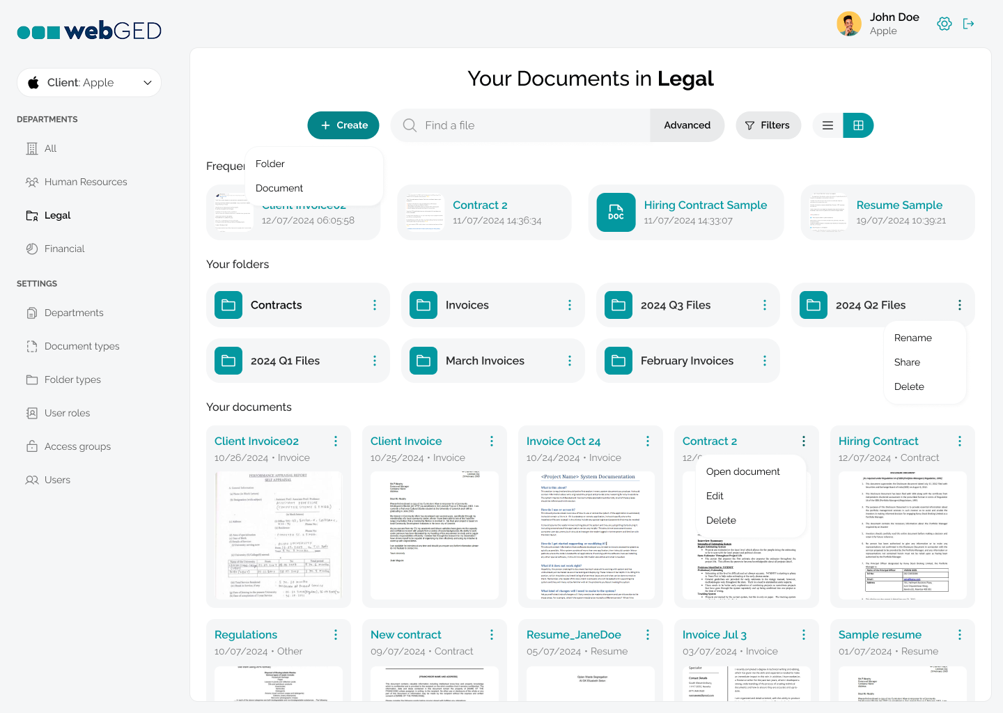 WebGed Document Manager