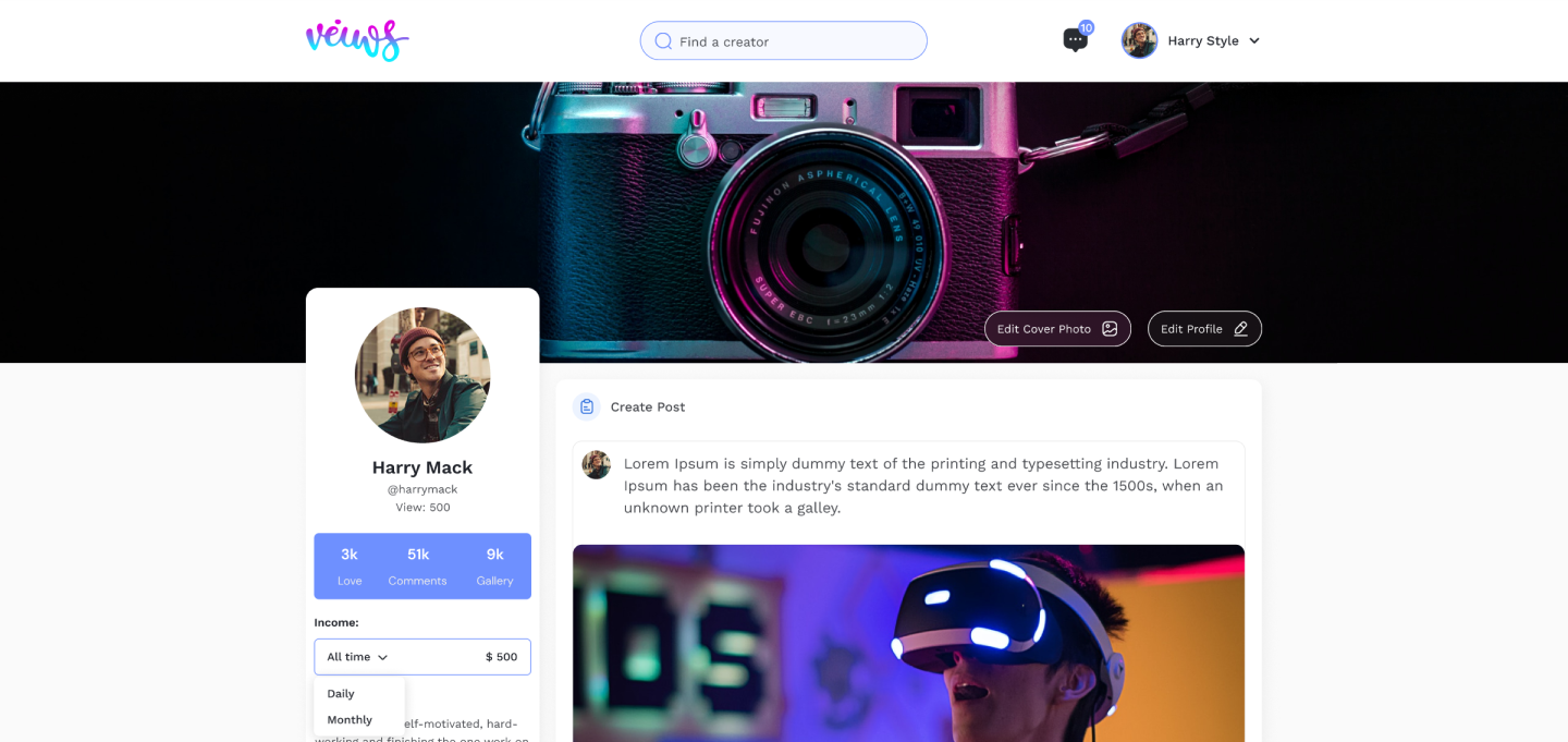 Veiws for content innovators