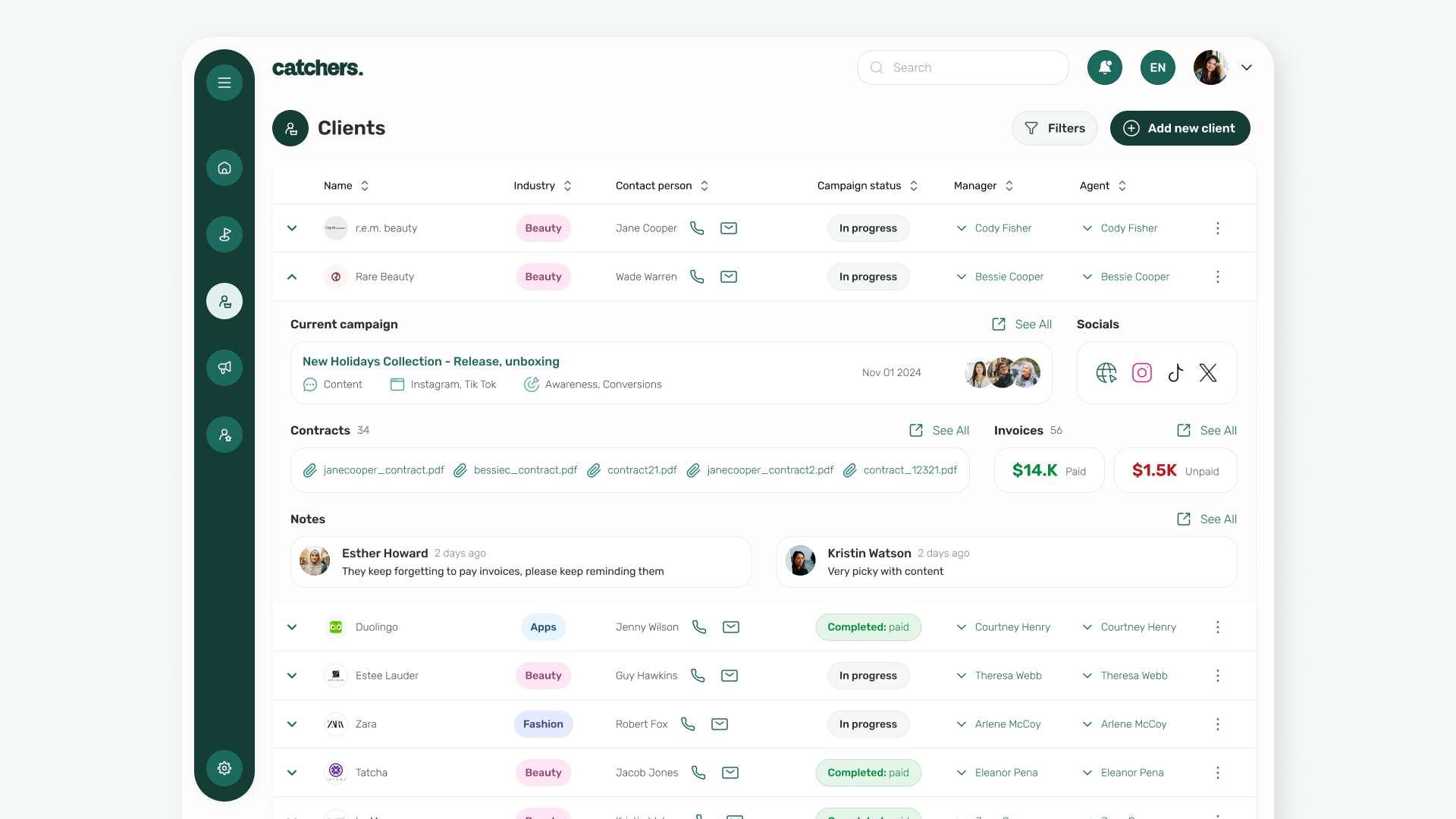 Catchers Influencer Platform