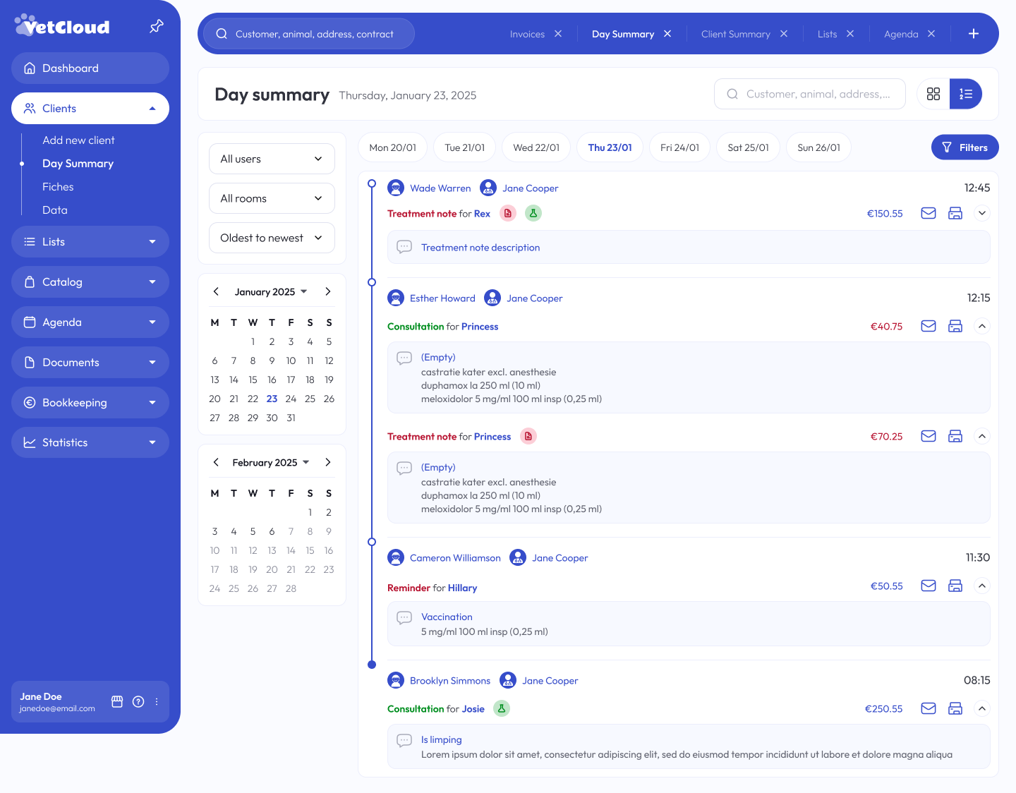 VetCloud Clinic Manager